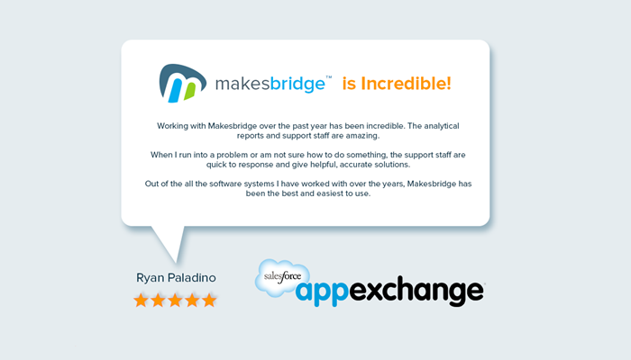 Makesbridge customer testimonial